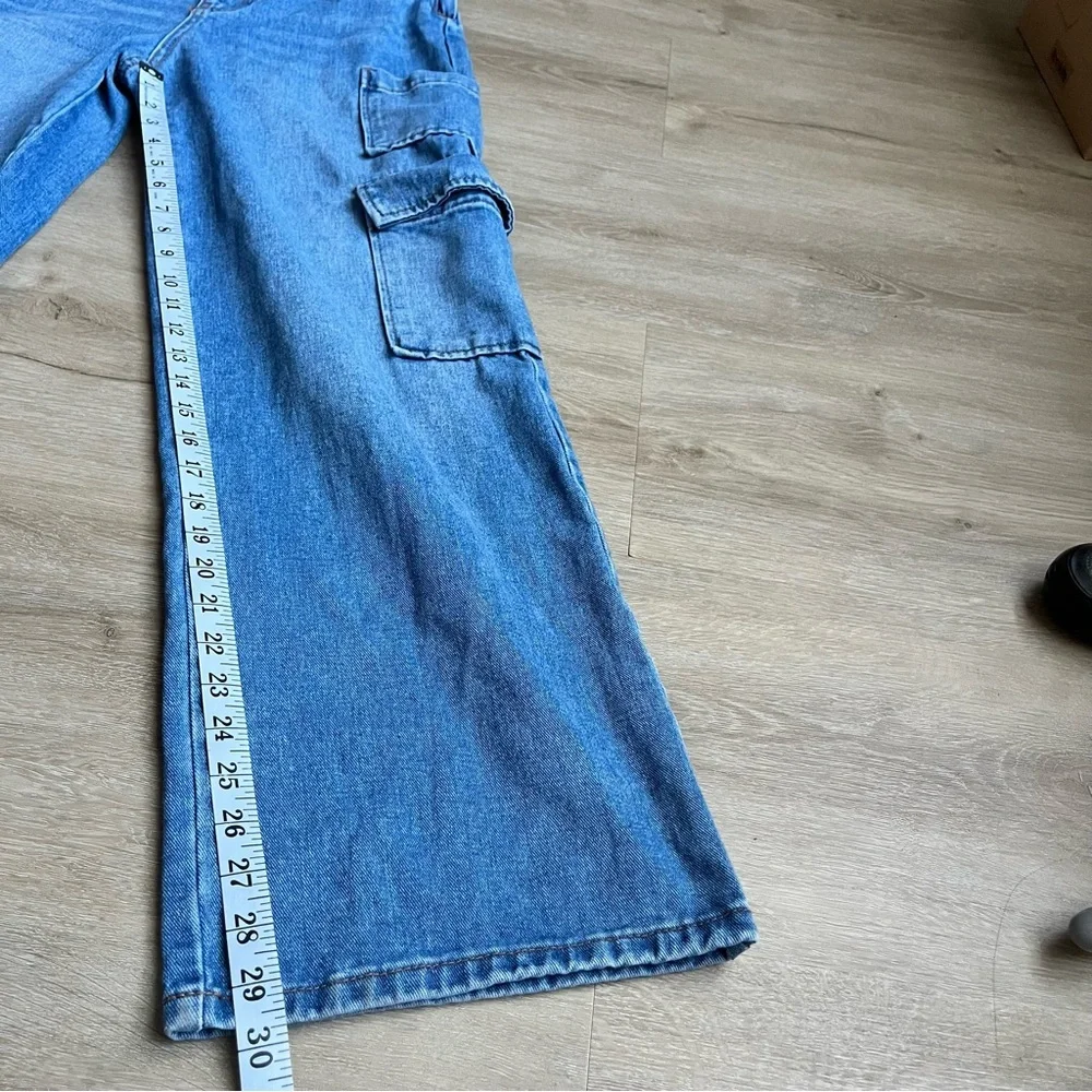wild fable Strapless Light Blue Denim Jumpsuit